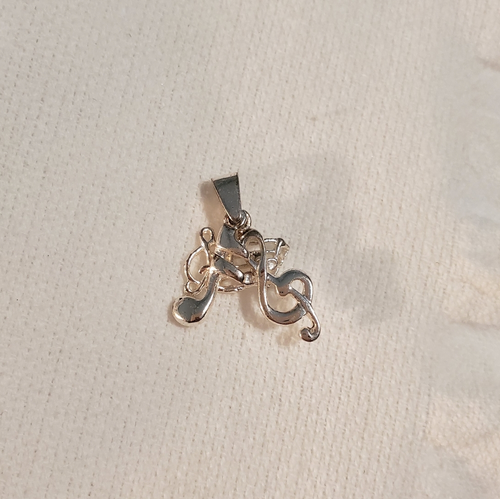 Sterling Silver Music Lover's Music Note Pendant